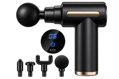 Pistolet de massage Athlettica Mini, vue de profil rapprochée