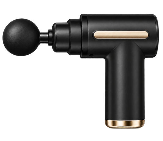 Pistolet de massage compact Athlettica Mini, vue de profil